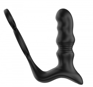 Массажер простаты с фрикциями и двойным эрекционным кольцом "Bump Orgasm" на дистанционном управлении